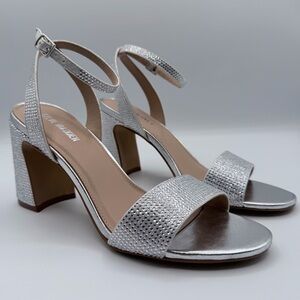 Steve Madden Larah-R Metallic Silver Platform Sandals